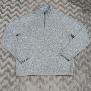 John Bartlett Consensus Mens Sz L Gray Long Sleeve Quarter Zip Pullover Sweater